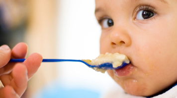 infant eating